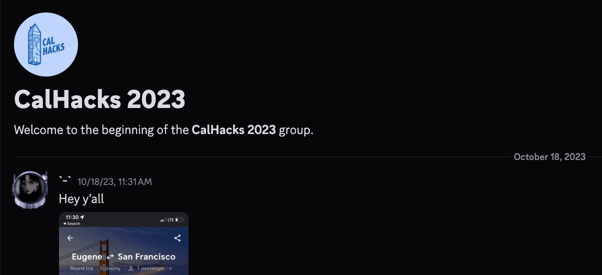 Cal Hacks 10.0 Group Chat