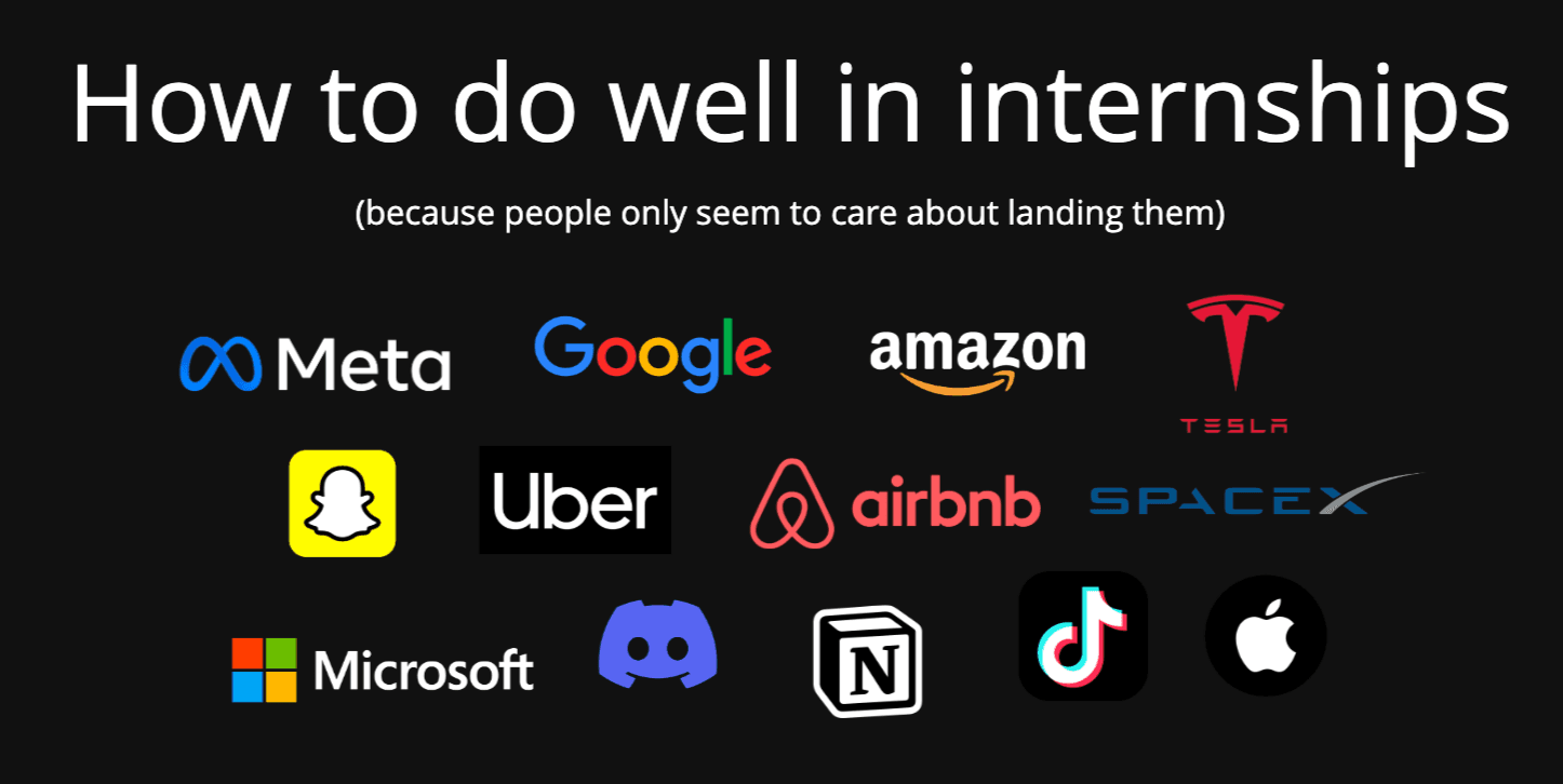 Doing well in internships's cover image