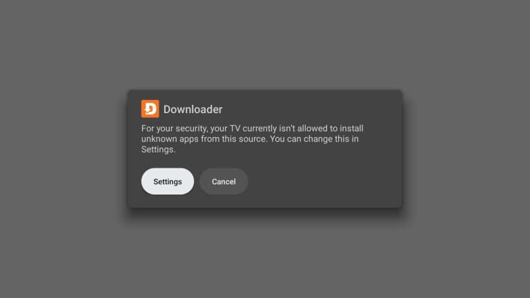 Unknown Apps Warning