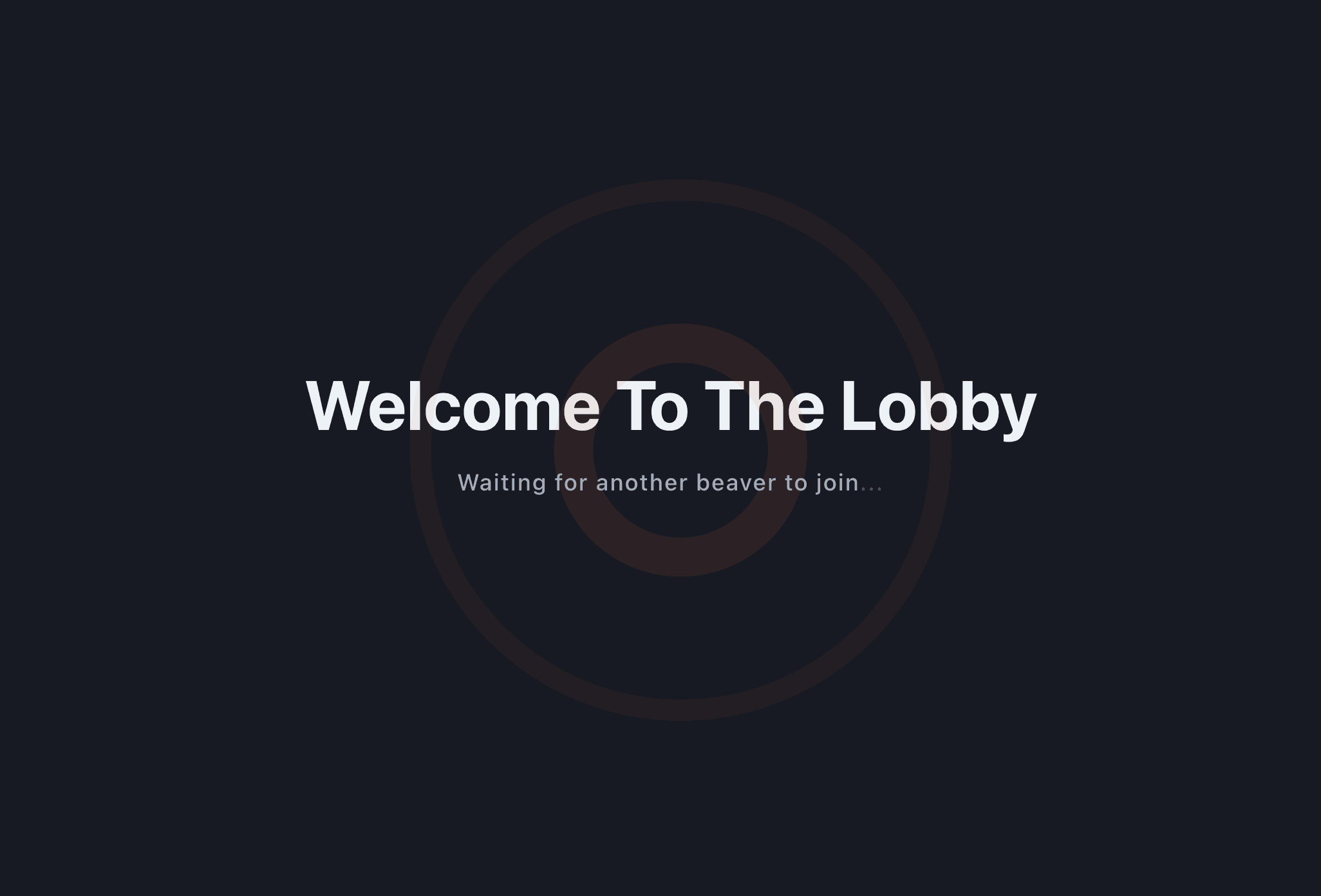 TalkToBeavs lobby page with dark theme