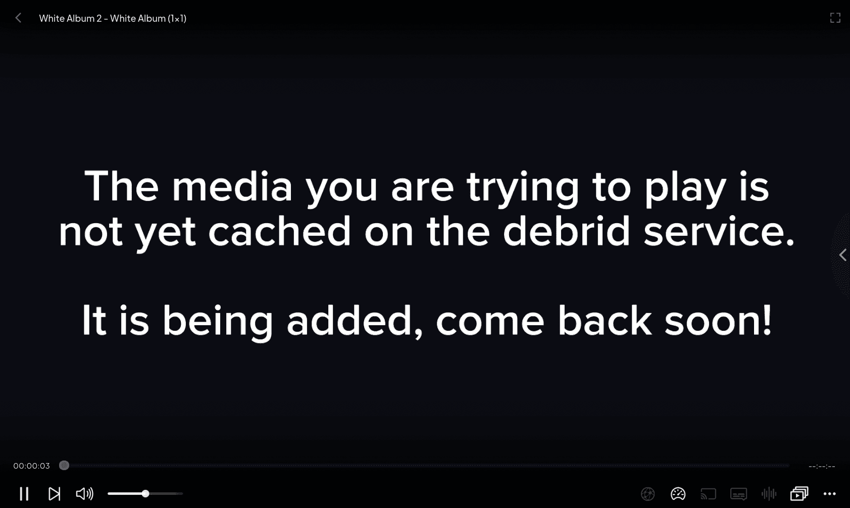 Uncached Streams for White Album 2